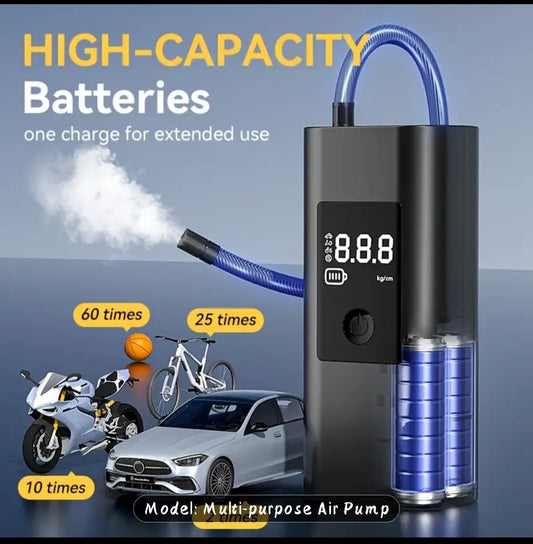 Multi-Purpose Portable Air Compressor – Digital Tire Inflator for Car, Bike, and Sports Equipment