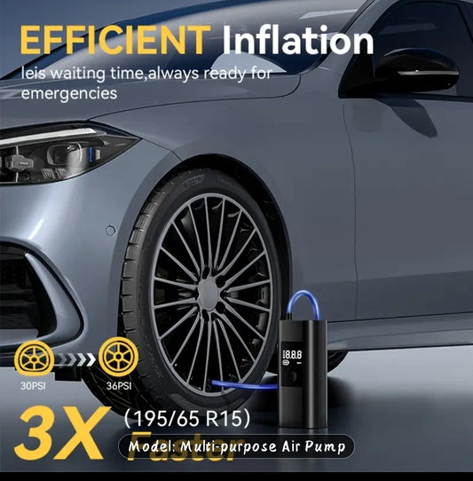 Multi-Purpose Portable Air Compressor – Digital Tire Inflator for Car, Bike, and Sports Equipment