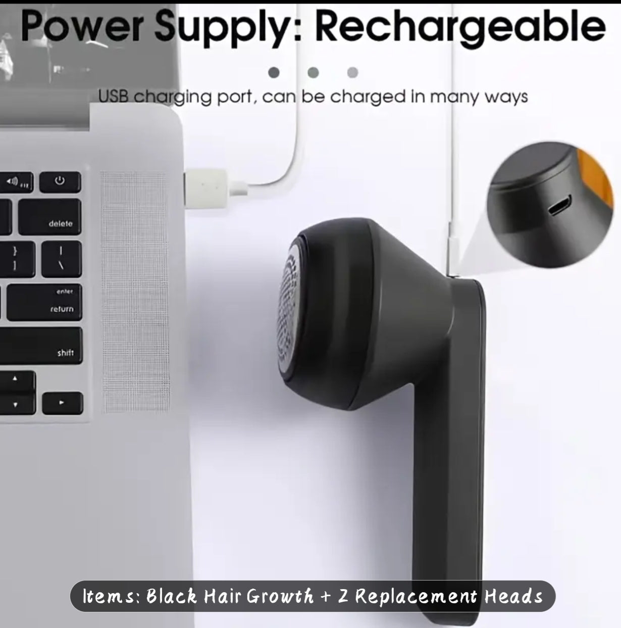 Rechargeable fabric shaver