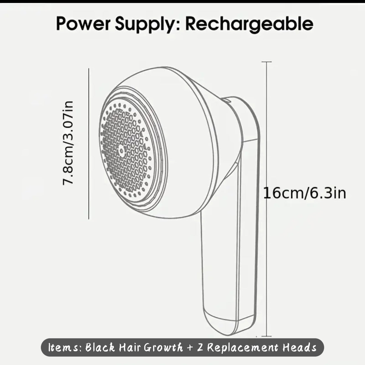 Rechargeable fabric shaver