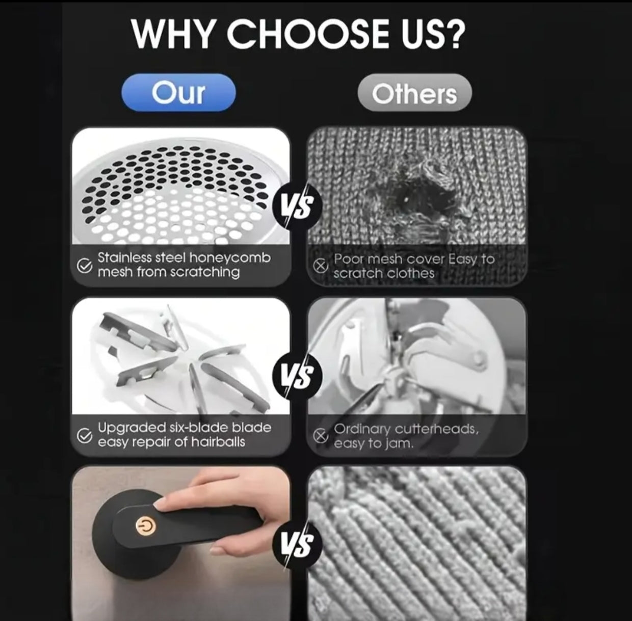 Rechargeable fabric shaver